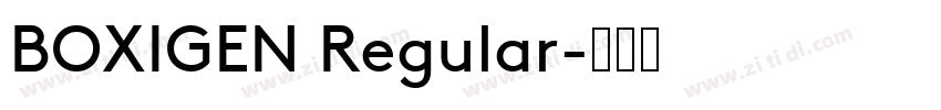 BOXIGEN Regular字体转换